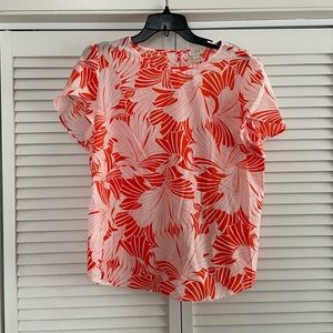 Jcrew flutter sleeve dressy shirt